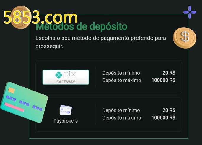 O cassino 5853.combet oferece uma grande variedade de métodos de pagamento